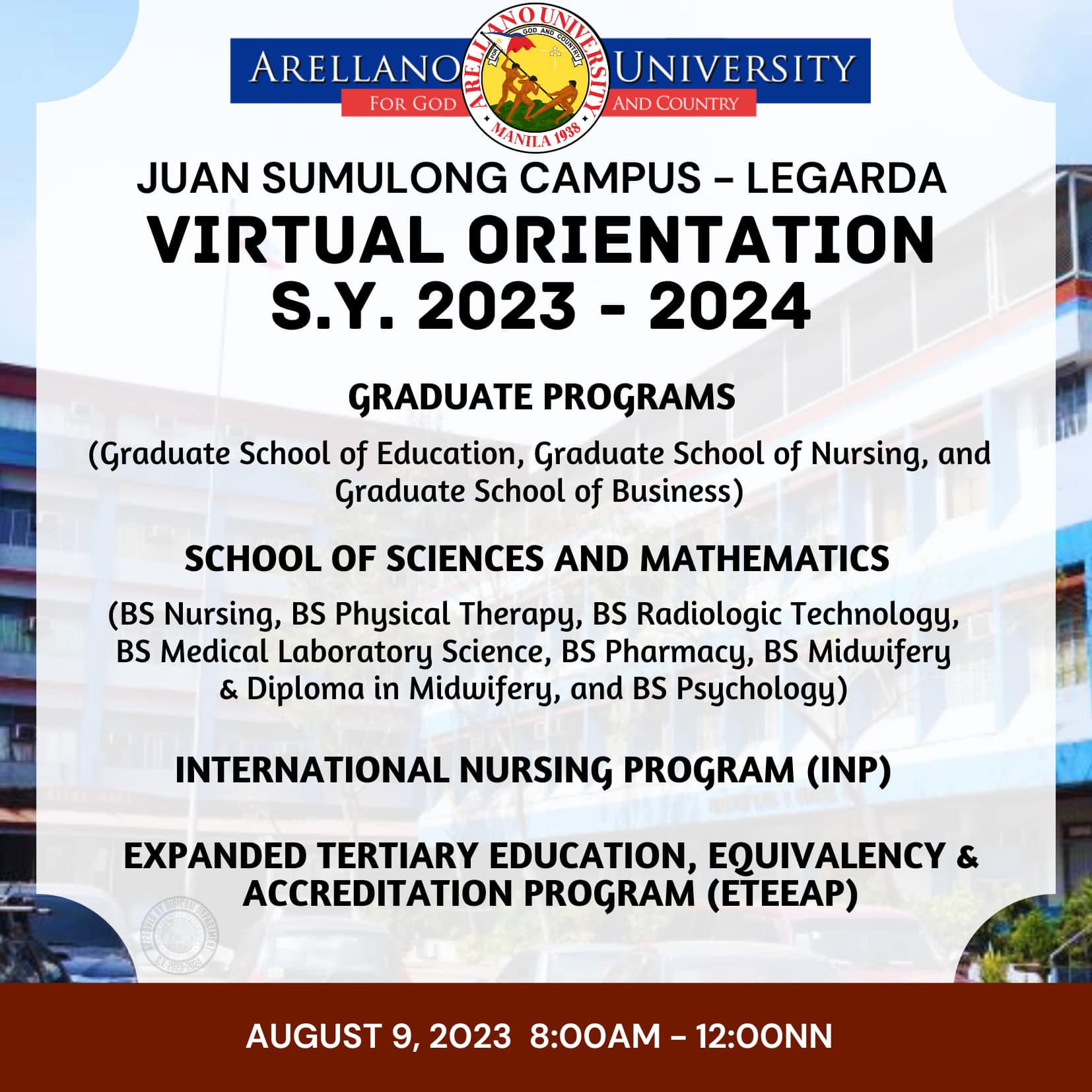 Announcement August 8, 2023