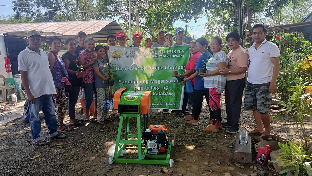 Arellano University donated a Chaff Cutter/Shredder Machine
