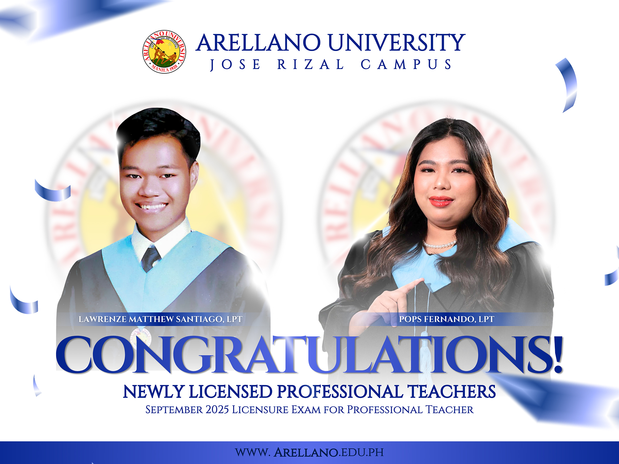 Two New LPTs Secured from AU-Jose Rizal Campus!