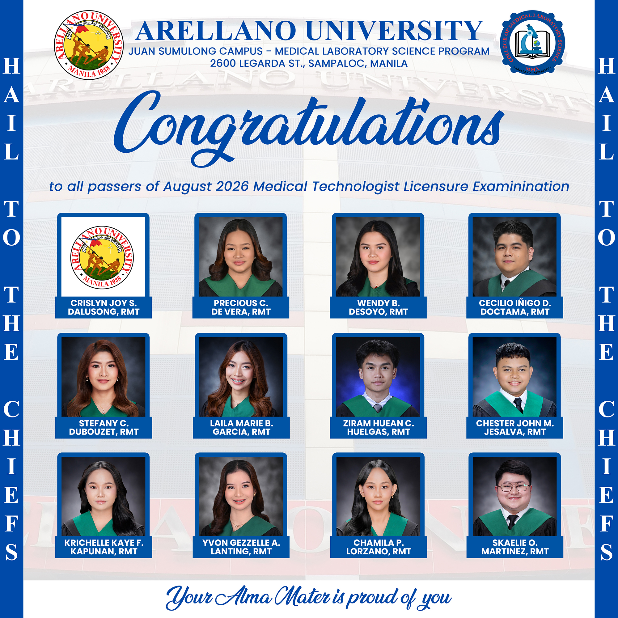 New Chief RMTs: 33 AU Legarda Graduates Claim their RMT Titles, Pass the August 2026 MTLE