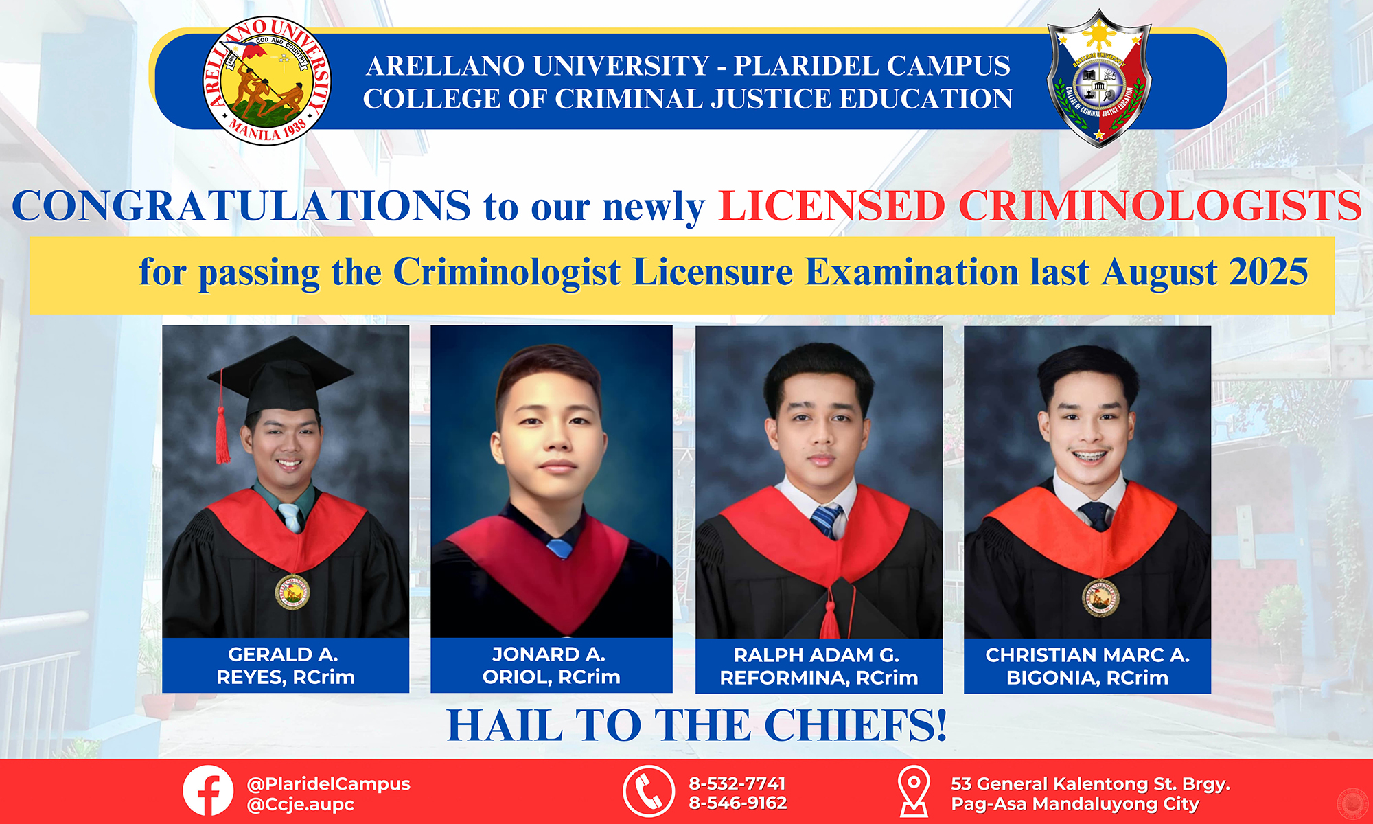 Four More RCrims for AU-Plaridel Campus!