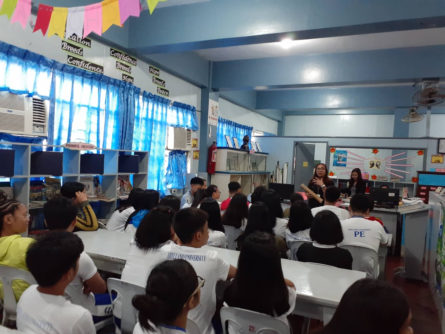 Orientation about AU`s institutional projects to AU Abad selected leaders of Junior High School Department.