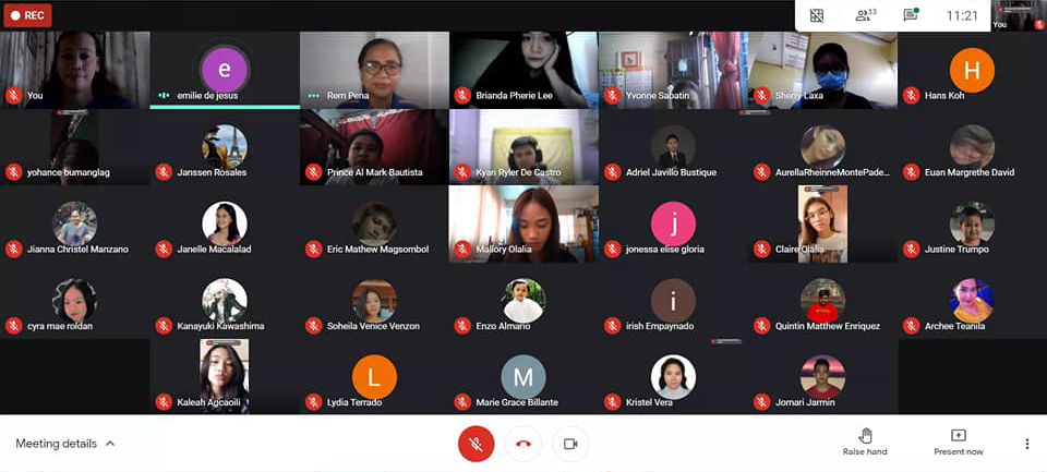 Solid Waste Management Webinar for JHS student leaders hosted by JHS Department of AU Mabini Campus.